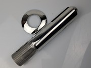 Polished stainless steel core drilled round spigot